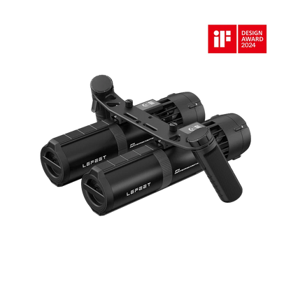 Lefeet Underwater Scooter | Model P1 & P1 XR Dual Unit | Width 12.40–15.79" | 18–26 kgf Thrust | For Scuba & SUP