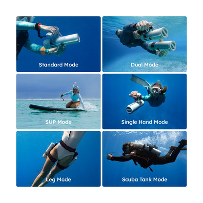 Lefeet Underwater Scooter | Model P1 Lite | Length 10.71" | Thrust 8 kgf | Depth 60m | For Scuba & SUP