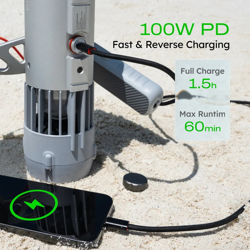 Lefeet Underwater Scooter | Model P1 Lite | Length 10.71" | Thrust 8 kgf | Depth 60m | For Scuba & SUP