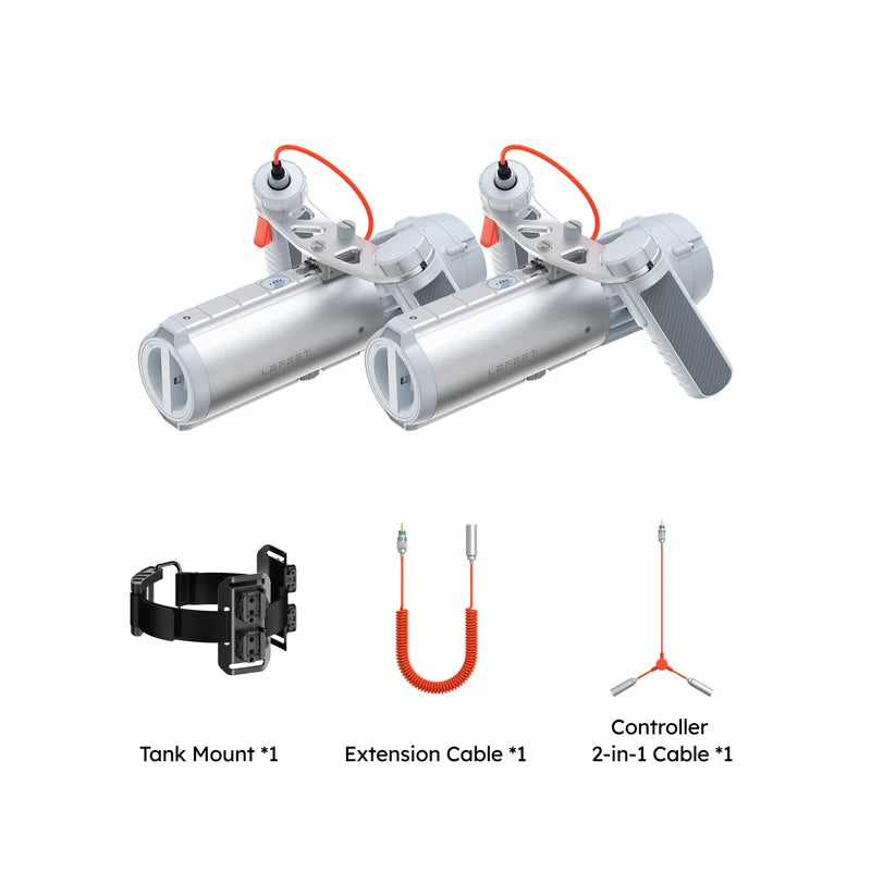 Lefeet Underwater Scooter | Model P1 Lite | Length 10.71" | Thrust 8 kgf | Depth 60m | For Scuba & SUP