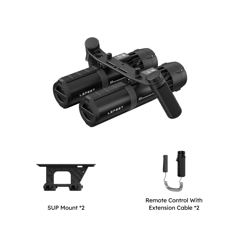 Lefeet Underwater Scooter | Model P1 & P1 XR Dual Unit | Width 12.40–15.79" | 18–26 kgf Thrust | For Scuba & SUP