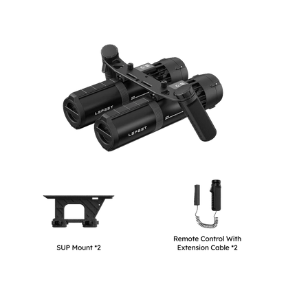 Lefeet Underwater Scooter | Model P1 & P1 XR Dual Unit | Width 12.40–15.79" | 18–26 kgf Thrust | For Scuba & SUP