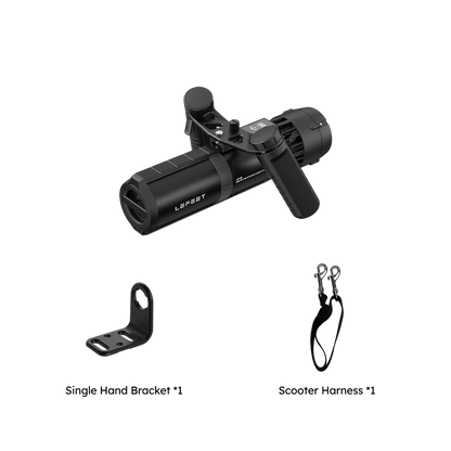 Lefeet Underwater Scooter | Model P1 Standard & P1 XR | Length 9.72"–15.79" | Width 12.40" | Height 5.12" | 9 & 13 kgf Thrust | 60m Depth | 60–90 Min Runtime | For Scuba, Freediving & SUP