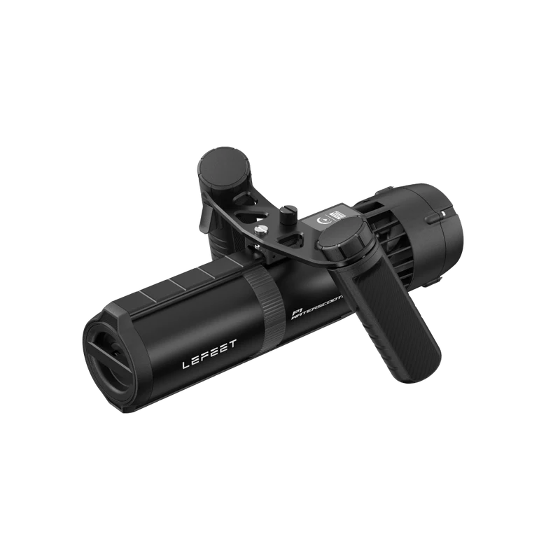 Lefeet Underwater Scooter | Model P1 Standard & P1 XR | Length 9.72"–15.79" | Width 12.40" | Height 5.12" | 9 & 13 kgf Thrust | 60m Depth | 60–90 Min Runtime | For Scuba, Freediving & SUP