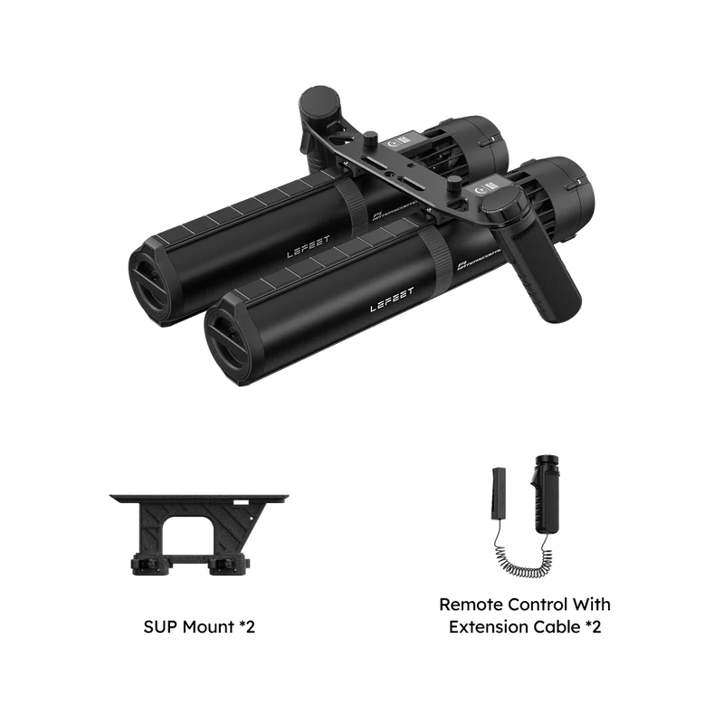 Lefeet Underwater Scooter | Model P1 & P1 XR Dual Unit | Width 12.40–15.79" | 18–26 kgf Thrust | For Scuba & SUP