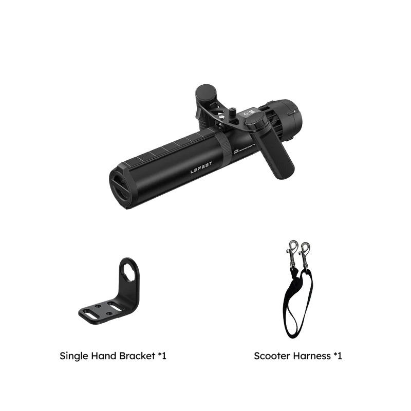 Lefeet Underwater Scooter | Model P1 Standard & P1 XR | Length 9.72"–15.79" | Width 12.40" | Height 5.12" | 9 & 13 kgf Thrust | 60m Depth | 60–90 Min Runtime | For Scuba, Freediving & SUP