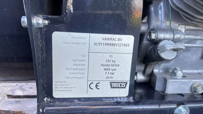TRILO Vacuum Debris Loader | Model T1 (Ex Demo, 2019) | Width 150 cm (59 in) | Skid‑mounted utility‑bed hopper | Horsepower 11 HP | For UTVs