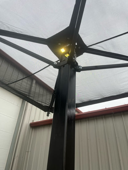 Mohr Shade Drop Shade | Size 10' x 10' | Adjustable Height | Wind-Resistant | For Outdoor Shade Structure