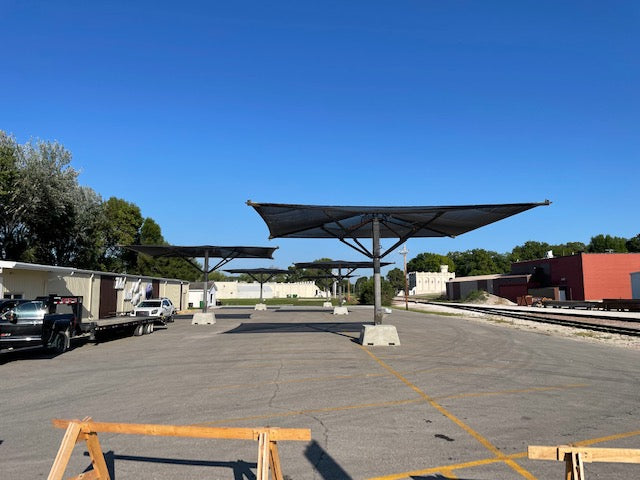 Mohr Shade Drop Shade | Size 10' x 10' | Adjustable Height | Wind-Resistant | For Outdoor Shade Structure