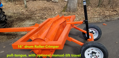 8 Foot Roller Crimper 3 Point - Pull Type Dry/Wet for Food Plots