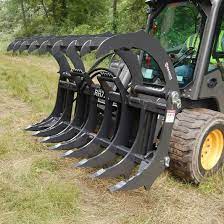 Paladin Grapple Rake AG | Working Width 60" to 72" | Skid Steer Mount | 40 HP | For Tractor