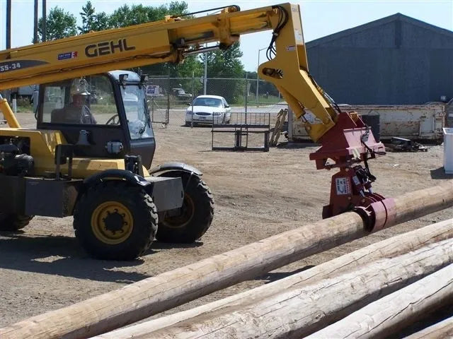 Ez Spot Ur Attachment Heavy Duty Pole Setter | Model EZ-HD08 | Jaw Opening 21" | 20–30 GPM | 3–5 Tons | For Skid Steer, Compact Track Loaders, Wheel Loaders, Excavators, Mini Excavators, Telehandlers & Backhoes
