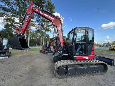 Yanmar Crawler Excavator | 2023 Model SV100-7 | Operating Weight 21,671 lbs | Fuel Capacity 30.9 Gallons