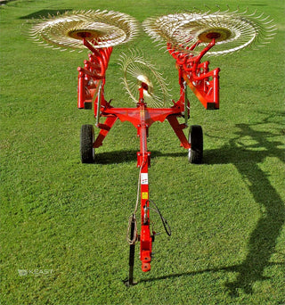 Farm King Bat Rake | RB-12 Model | Working Width 20' - 24' | Weight 1,877 Lbs | Horsepower 30 HP | For Tractors