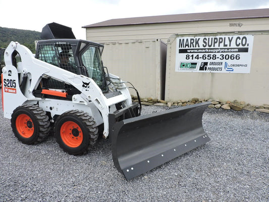 CID Heavy Duty Snow Plow | Width 72" To 120" inches | 3" x 6" Hydraulic Cylinder | For Skid Steer