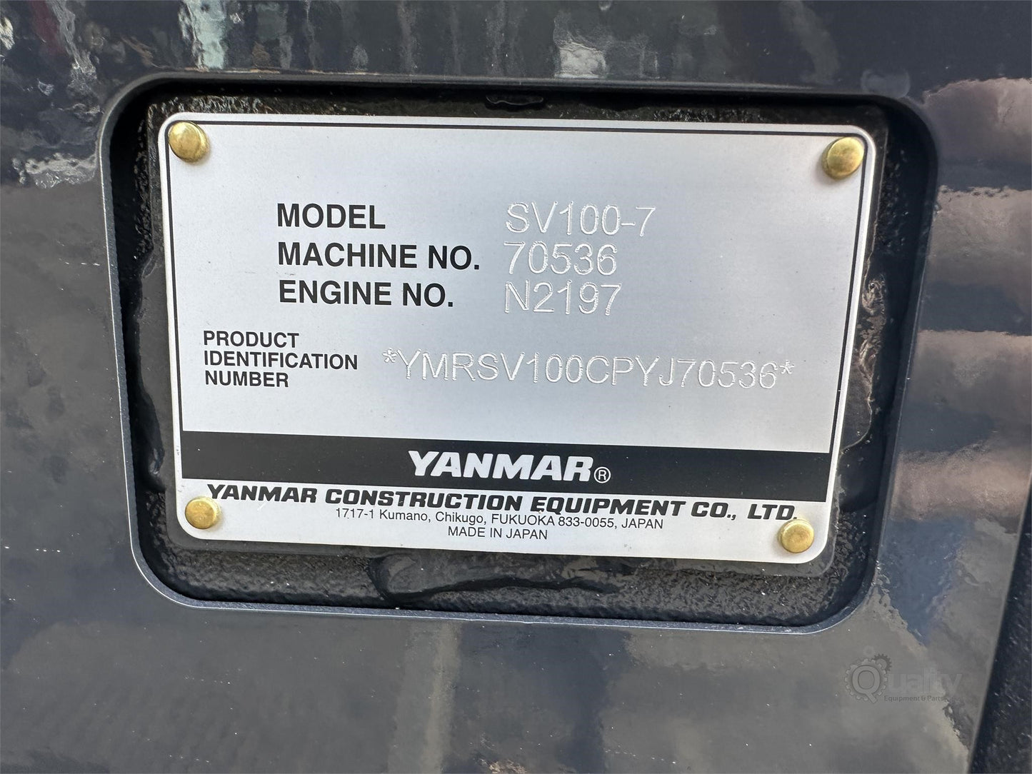 2023 YANMAR SV100-7 | 72 HP|CRAWLER EXCAVATOR