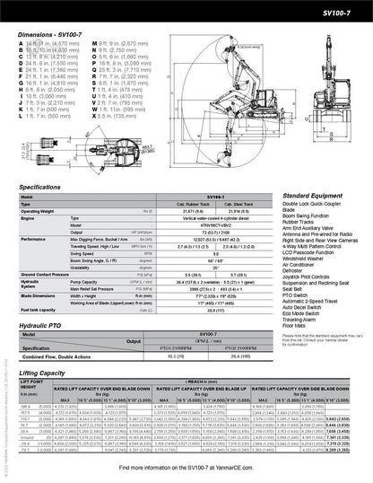 2023 YANMAR SV100-7 | 72 HP|CRAWLER EXCAVATOR