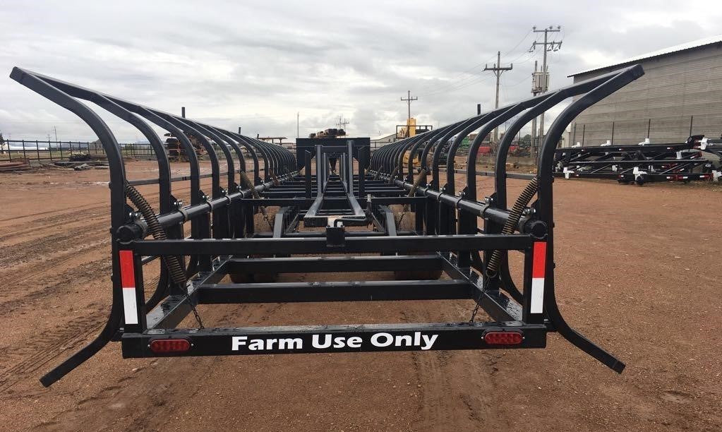 Industrias America 2024 Hydraulic Latch Double Wide Hay Trailer | 18x4 Pull Type