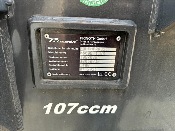 Prinoth Mulcher | 2023 Model M500E | 43" Cutting Width | 18–25 Ton | 115cc Motor | For Excavators