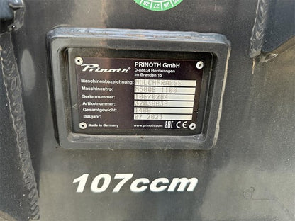 Prinoth Mulcher | 2023 Model M500E | 43" Cutting Width | 18–25 Ton | 115cc Motor | For Excavators