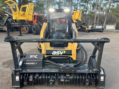 ASV Skid Steer with Mulcher | 2025 Model  POSI-TRACK RT135F | Cutting Width 78" | 50 GPM | 132 HP | For Forestry Applications