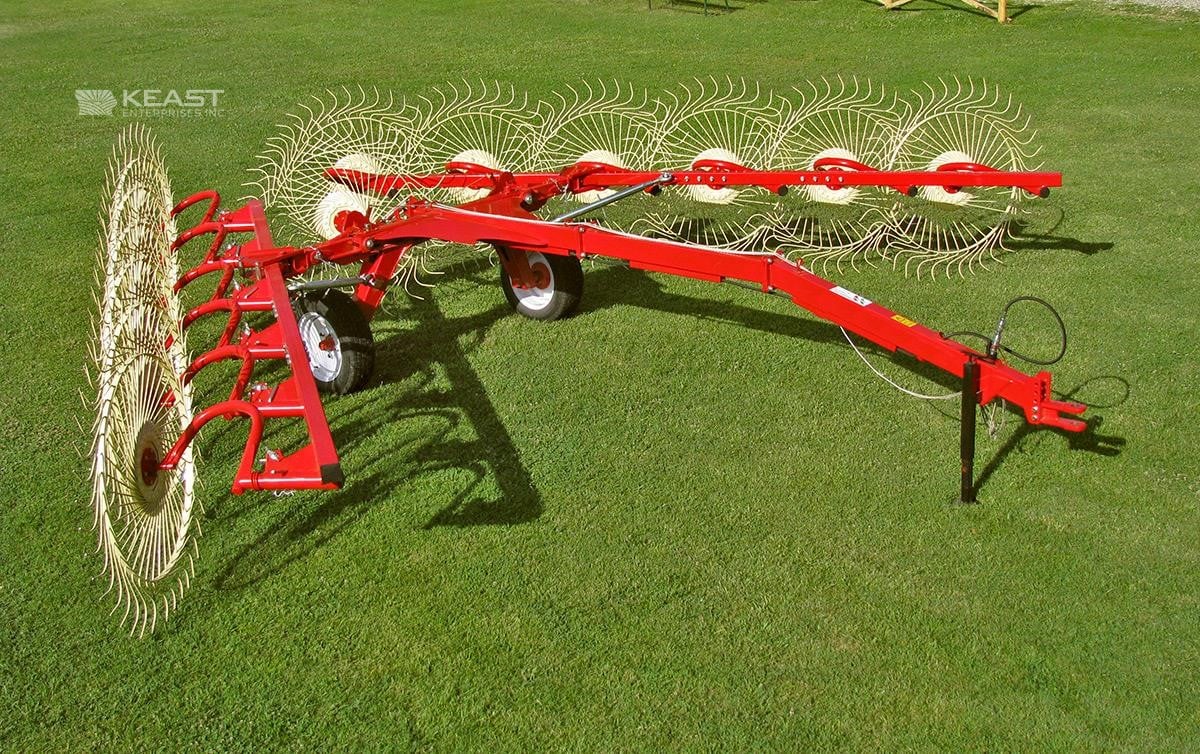 Farm King Bat Rake | RB-8FK Model | Working Width 16' - 18' | Weight 1,573 Lbs | For Tractors