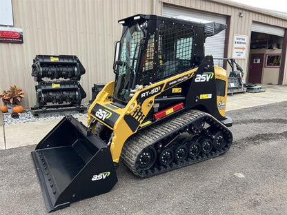 ASV Skid Steer With 60" Bucket | Model 2025 POSI-TRACK RT50 | 53 HP | 3,000 PSI | For Compact Equipment Applications