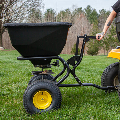 Spyker Pro-Series Tow-Behind Broadcast Spreader | Model SPY200T-1P | Capacity 200 lbs | 12' Spread Width | 15-25+ HP | For Tractors & ZTRs