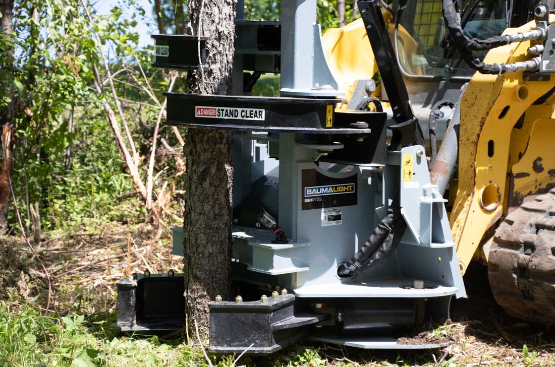 Baumalight Tree Shear With Buncher | Model ISH/ISR Series | Limb Cutting Size 10" & 12" | Hydraulic Flow 10 To 60 GPM | For Skid Steers