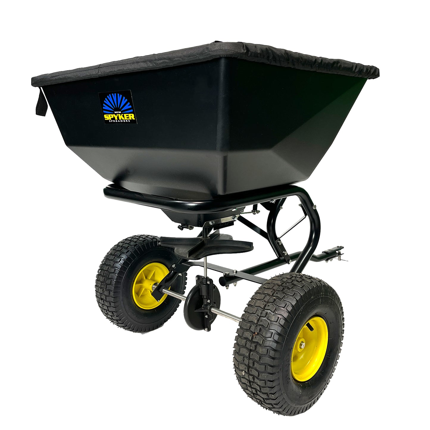 Spyker Pro-Series Tow-Behind Broadcast Spreader | Model SPY200T-1P | Capacity 200 lbs | 12' Spread Width | 15-25+ HP | For Tractors & ZTRs