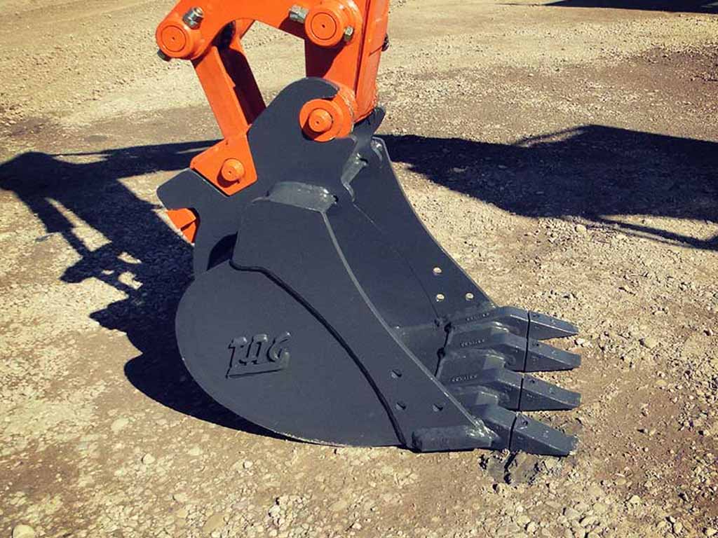 TAG Dirt Bucket | Heavy Duty Compact | Pin-On & OEM Mounts | Bucket Weight 135–290 lbs | 2–4 Ton | For Excavators