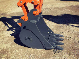 TAG Dirt Bucket | Compact Heavy Duty | 8"–36" Width | Pin-On & Kubota OEM Mounts | 1–2 Ton | For Mini Excavators