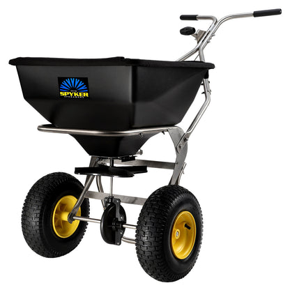 Spyker ERGO-PRO™ 80-lb. Broadcast Spreader | Model SPY80-1S | Spread Width 4'-12' | Wheel Dimensions 13" x 5"