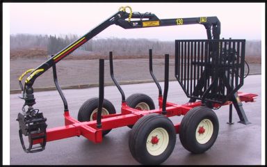 Machinerie AM Inc | "FOR" Series Forestry Trailer | with Central Pole | Capacity 5T to 12T