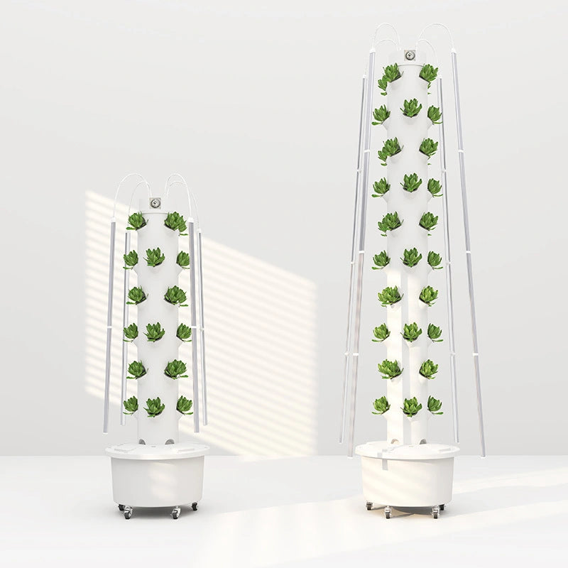 Lyine Vertical Hydroponic Tower | Model 4P6 Mechanical | 6‑Layer | 61" Height | LED Grow Lights | For Indoor Aeroponics System