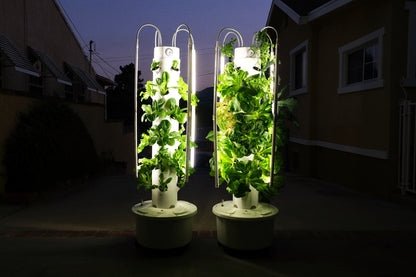 Lyine Vertical Hydroponic Tower | Model 4P6 Touchscreen Version | Height 61" | 24 Plant Sites | For Indoor Growing System