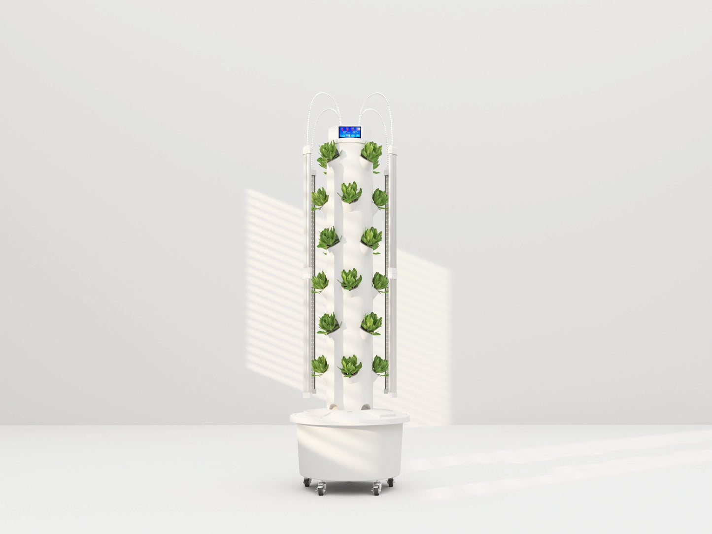 Lyine Vertical Hydroponic Tower | Model 4P6 Touchscreen Version | Height 61" | 24 Plant Sites | For Indoor Growing System