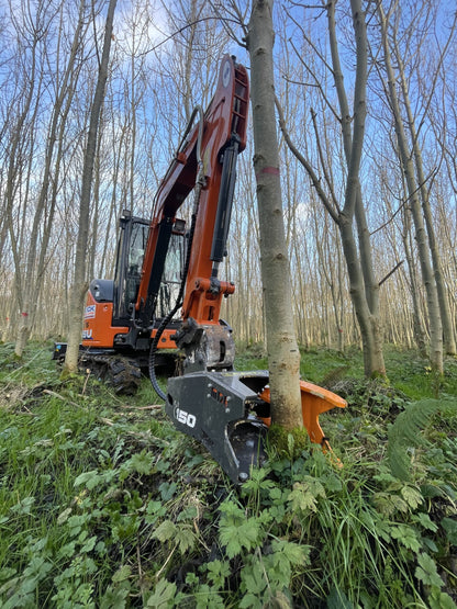 MDE Machinery | Tree Shear With Buncher | Model Koala 150T To Koala 550T | Cutting Capacity 6" To 21.5" Inches | Machine Size 1.5-40 Ton | For Excavator