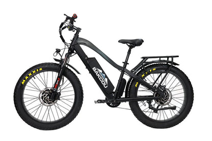 Bakcou Dual-Hub Electric Bike | Model Kodiak AWD | Load Capacity 350 Lbs | Top Speed 25 Mph