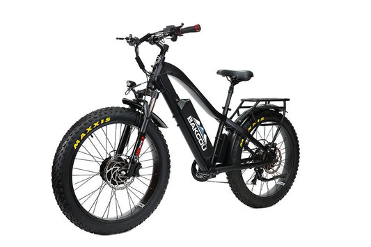 Bakcou Dual-Hub Electric Bike | Model Kodiak AWD | Load Capacity 350 Lbs | Top Speed 25 Mph