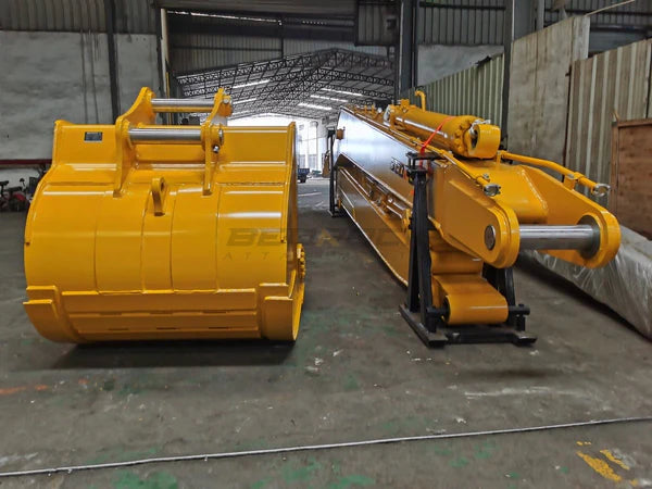 Bedrock Attachments Long Reach Arm and Boom | Model PC490-11 | Reach 66' Ft | Machine Size 45-50 Tons | For Excavators