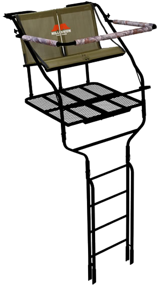 Millennium Treestands L-220 Double Ladder Stand | Model L-220-SL | Size 18' | 500 lb Capacity | 2-Person Hunting Stand