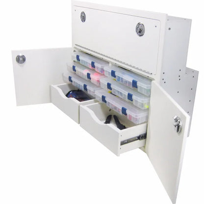 RIO MARINE CUSTOMS LEANING POST TACKLE UNIT - 2 DRAWER, 6 TRAY