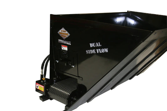 Top Dog Attachments Dual Side Flow Bucket - Light Material | Width: 97” | Capacity: 46 to 55.2 cu. ft | For Skid Steers