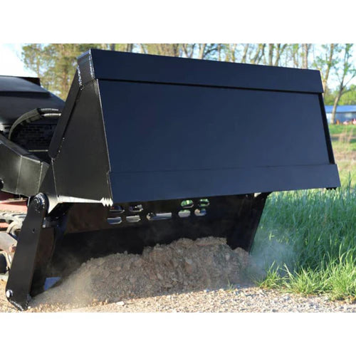 Loflin Fabrication | 4-N-1 Bucket | 36" – 54" Width | Dual 2"x6" Cylinders | Hydraulic Flow 14-43 GPM | Horsepower 18-35 HP | For Mini Skid Steers & Tractors