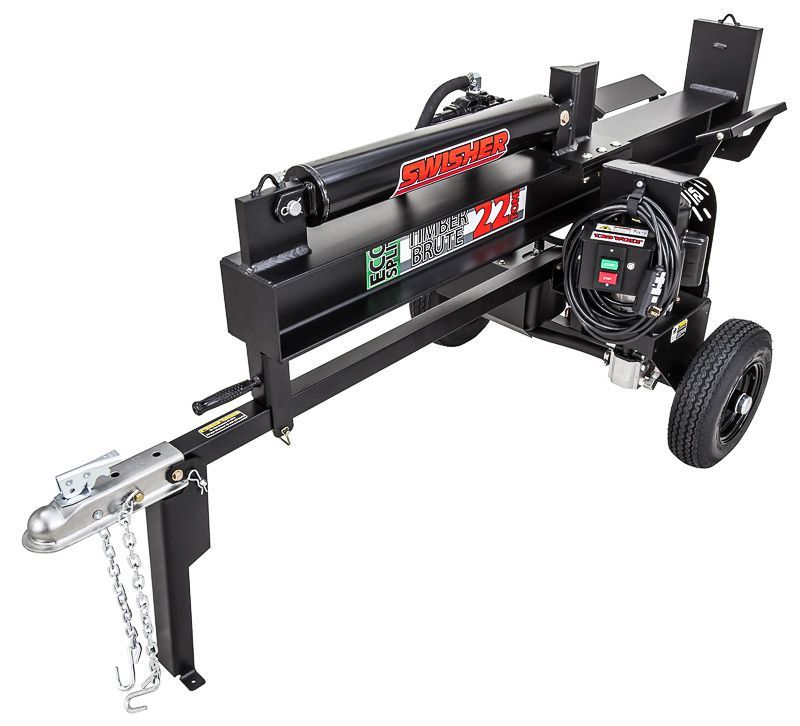 Swisher Timber Brute Eco Split 22 Ton Electric Log Splitter | Model LS22E | 25" Opening | 120V Electric Motor | Hydraulic Flow 10 to 30 GPM | Horsepower 15 To 50+ HP | For Skid Steers & Tractors