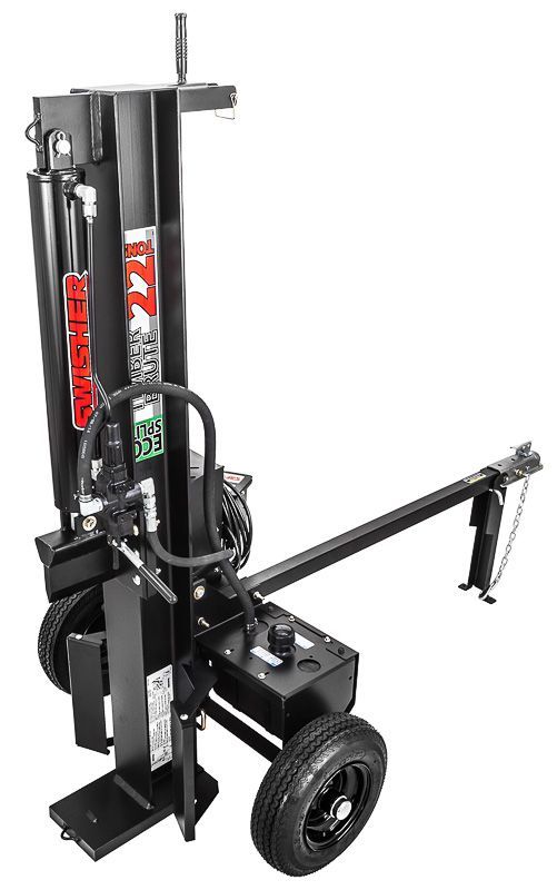 Swisher Timber Brute Eco Split 22 Ton Electric Log Splitter | Model LS22E | 25" Opening | 120V Electric Motor | Hydraulic Flow 10 to 30 GPM | Horsepower 15 To 50+ HP | For Skid Steers & Tractors