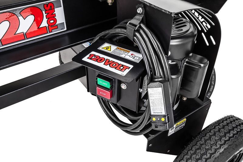 Swisher Timber Brute Eco Split 22 Ton Electric Log Splitter | Model LS22E | 25" Opening | 120V Electric Motor | Hydraulic Flow 10 to 30 GPM | Horsepower 15 To 50+ HP | For Skid Steers & Tractors