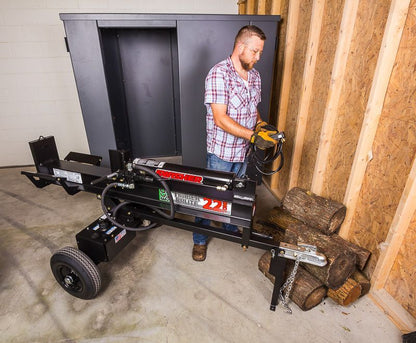 Swisher Timber Brute Eco Split 22 Ton Electric Log Splitter | Model LS22E | 25" Opening | 120V Electric Motor | Hydraulic Flow 10 to 30 GPM | Horsepower 15 To 50+ HP | For Skid Steers & Tractors