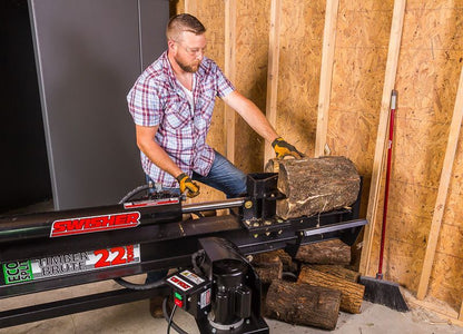 Swisher Timber Brute Eco Split 22 Ton Electric Log Splitter | Model LS22E | 25" Opening | 120V Electric Motor | Hydraulic Flow 10 to 30 GPM | Horsepower 15 To 50+ HP | For Skid Steers & Tractors